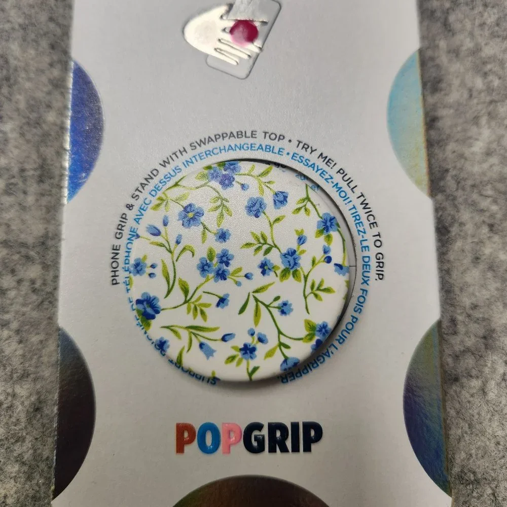Blue Ditsy Popsockets Single Grip & Stand Universal Phones and Tablet Holder